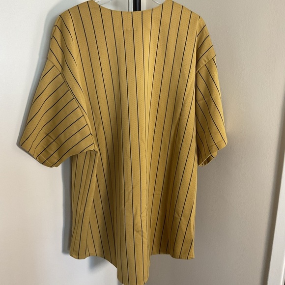 19. Houston Astros 90s GOLD pinstripe Majestic ALTernate jersey 2XL MLB vintage - Picture 6 of 11